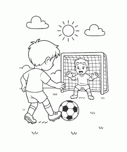Ausmalbild-Fussball-004