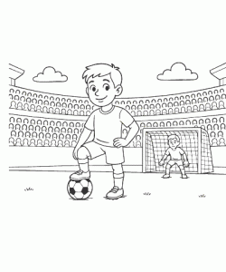 Ausmalbild-Fussball-008