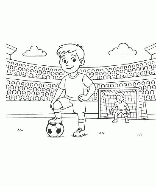 Ausmalbild-Fussball-008