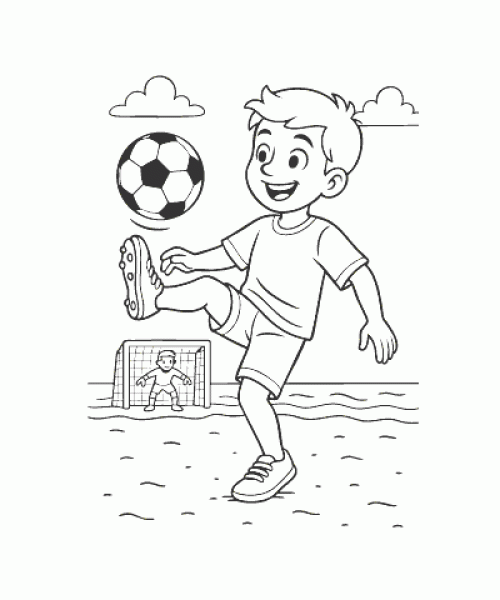 Ausmalbild-Fussball-016