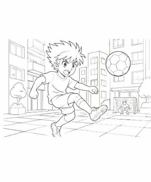 Ausmalbild-Fussball-022