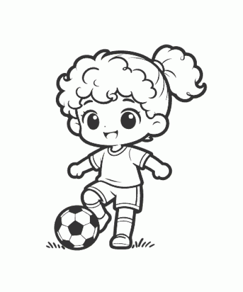 Ausmalbild Fussball 048