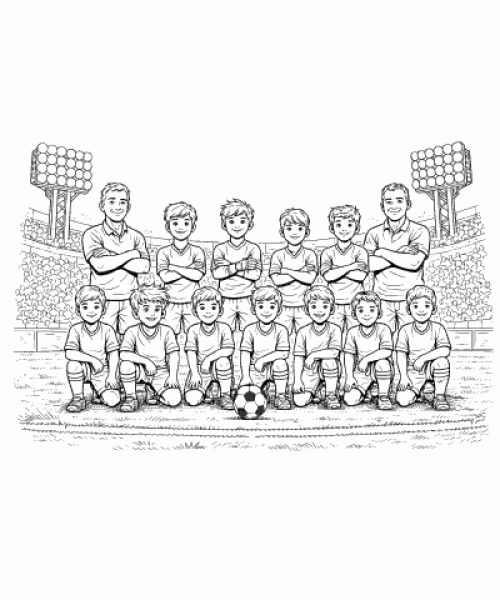 Ausmalbild Fussball 052