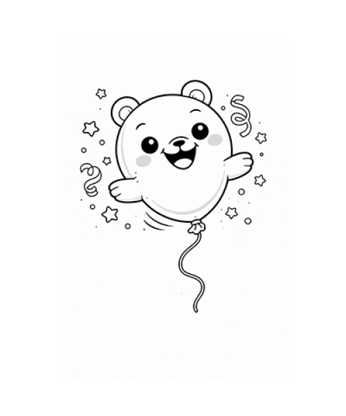 Ausmalbild Partyballon