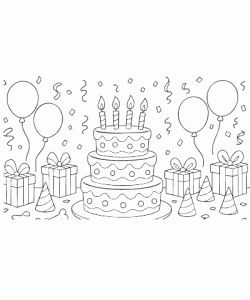 Ausmalbild Geburtstag 001