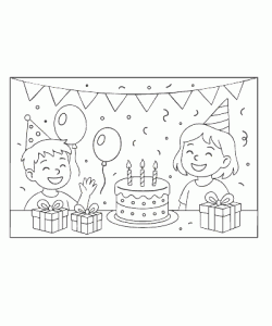 Ausmalbild Geburtstag 002