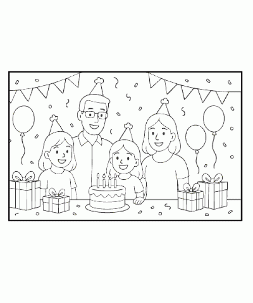 Ausmalbild Geburtstag 005