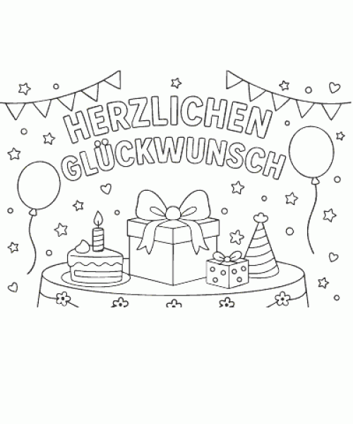 Ausmalbild Geburtstag 015