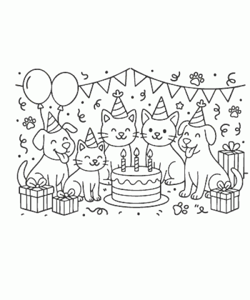 Ausmalbild Geburtstag 016