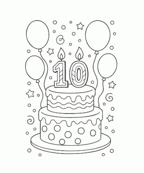 Ausmalbild Geburtstag 022