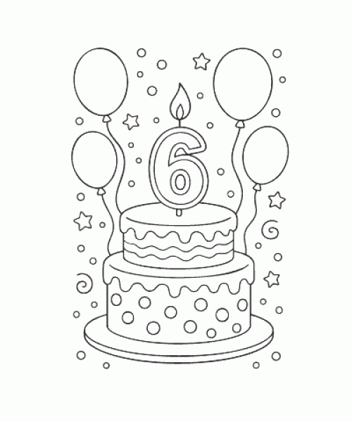 Ausmalbild Geburtstag 026