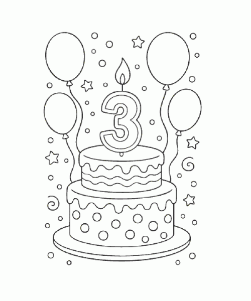 Ausmalbild Geburtstag 029