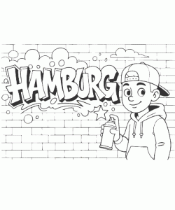 Ausmalbild Graffiti 005