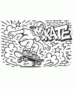 Ausmalbild Graffiti 006