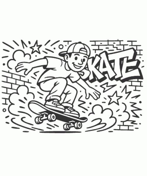 Ausmalbild Graffiti 006