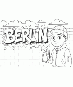 Ausmalbild Graffiti 007