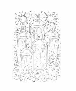 Ausmalbild Graffiti 018