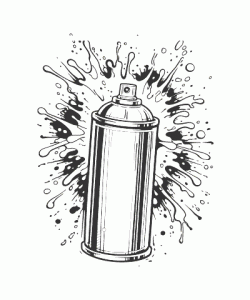 Ausmalbild Graffiti 025