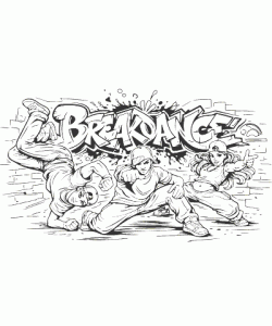 Ausmalbild Graffiti 026