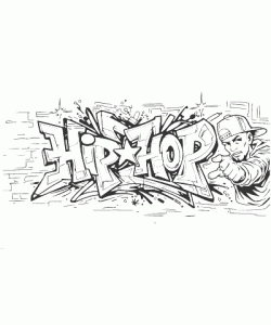 Ausmalbild Graffiti 027