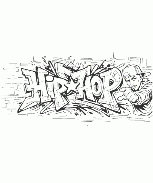 Ausmalbild Graffiti 027