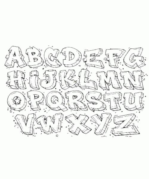 Ausmalbild Graffiti 030