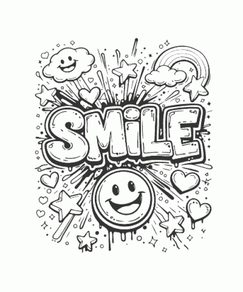 Ausmalbild Graffiti 031