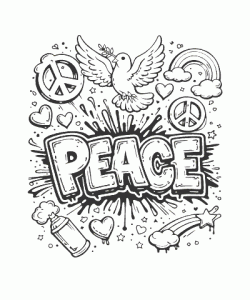 Ausmalbild Graffiti 034