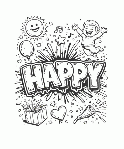 Ausmalbild Graffiti 035