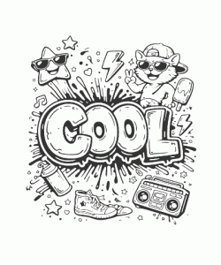 Ausmalbild Graffiti 036