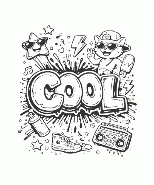 Ausmalbild Graffiti 036