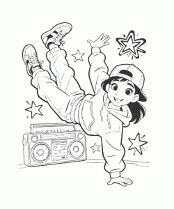 Ausmalbild Graffiti 041