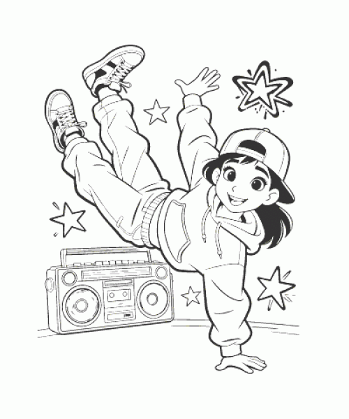 Ausmalbild Graffiti 041