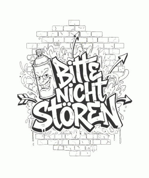 Ausmalbild Graffiti 043