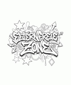 Ausmalbild Graffiti 044