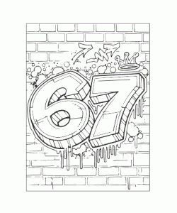 Ausmalbild Graffiti 067