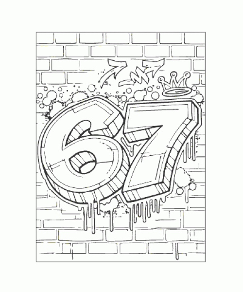 Ausmalbild Graffiti 067
