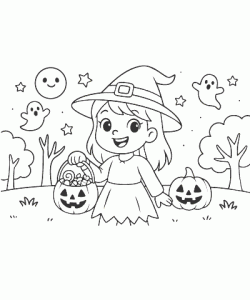 Ausmalbild Halloween 003