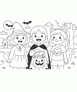 Ausmalbild Halloween 004