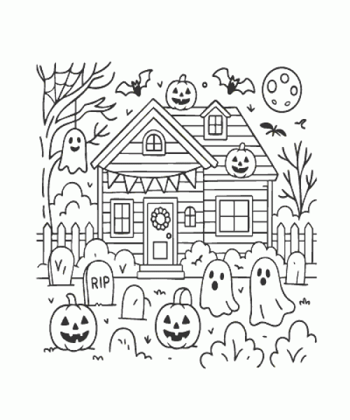 Ausmalbild Halloween 008