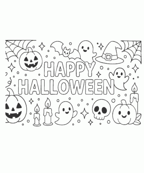 Ausmalbild Halloween 012