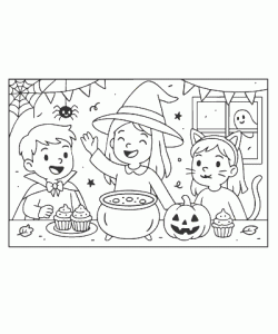 Ausmalbild Halloween 014