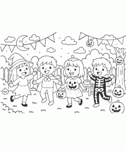 Ausmalbild Halloween 016