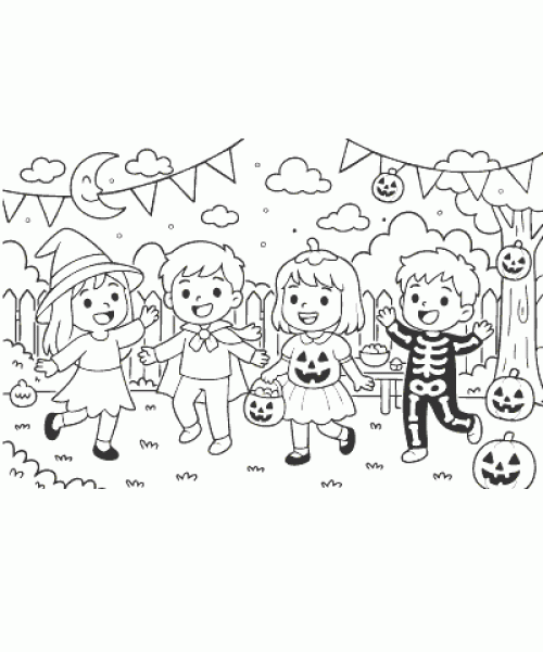 Ausmalbild Halloween 016