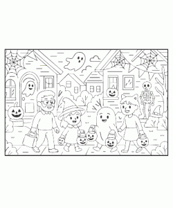 Ausmalbild Halloween 017