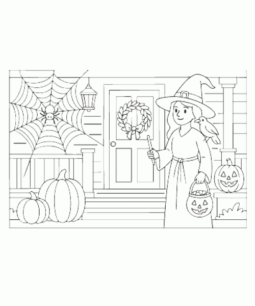 Ausmalbild Halloween 023