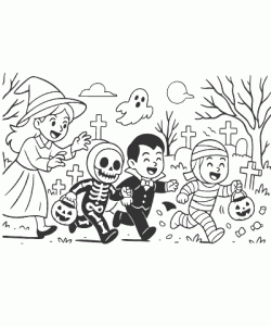 Ausmalbild Halloween 024