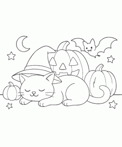 Ausmalbild Halloween 025