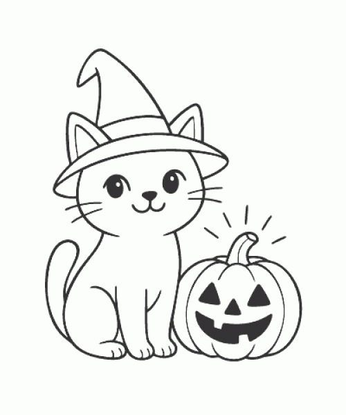 Ausmalbild Halloween 034