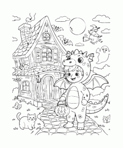 Ausmalbild Halloween 035